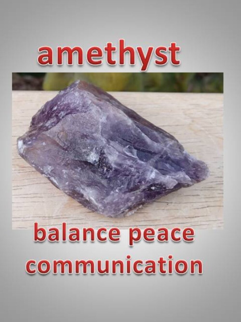 Amethyst raw stone crystal rock chunk  February birthstone Stress 01
